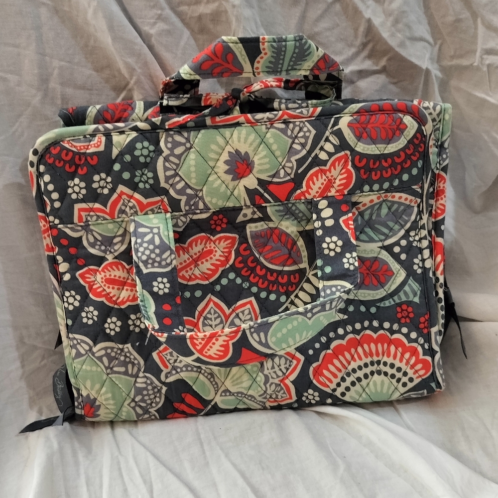 Vera Bradley Fold Out Quilted Makeup Bag